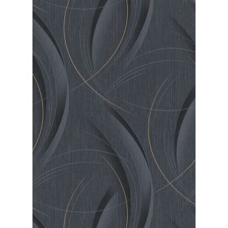   Erismann Fashion for Walls 3, 10218-15 MILLENIUM Design nagyvonalú ívek és karcolatok szürke szürkéskék fekete  ezüst arany tapéta