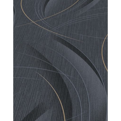Erismann Fashion for Walls 3, 10218-15 MILLENIUM Design nagyvonalú ívek és karcolatok szürke szürkéskék fekete  ezüst arany tapéta