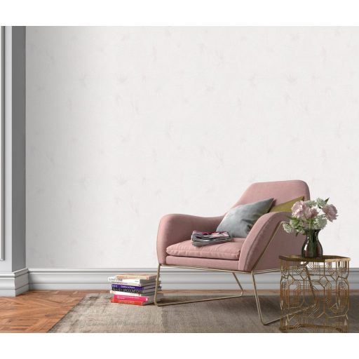 Erismann Fashion for Walls 3, 10219-01 JAPANDI Design  Stilizált egzotikus levélminta fehér krémfehér csillogó mintarajzolat tapéta