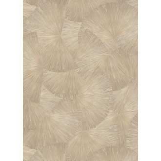   Erismann Fashion for Walls 3, 10219-20 JAPANDI Design  Stilizált egzotikus levélminta bézs barna arany csillogó mintarajzolat tapéta