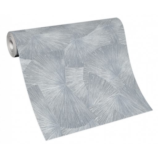 Erismann Fashion for Walls 3, 10219-29 JAPANDI Design  Stilizált egzotikus levélminta szürke árnyalatok ezüst csillogó mintarajzolat tapéta