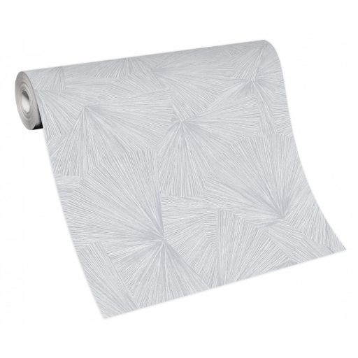 Erismann Fashion for Walls 3, 10219-31 JAPANDI Design  Stilizált egzotikus levélminta világosszürke ezüst csillogó mintarajzolat tapéta