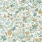 Naív és romantikus apró virágminta fehér mentazöld arany tapéta