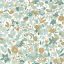 Naív és romantikus apró virágminta fehér mentazöld arany tapéta