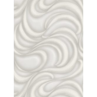   Erismann Fashion for Walls 3, 10220-31 DUNES excentrikus dinamikus hullámminta fehér világosszürke ezüst csillogó mintarajzolat tapéta