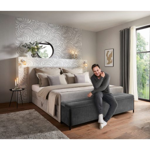 Erismann Fashion for Walls 3, 10220-31 DUNES excentrikus dinamikus hullámminta fehér világosszürke ezüst csillogó mintarajzolat tapéta