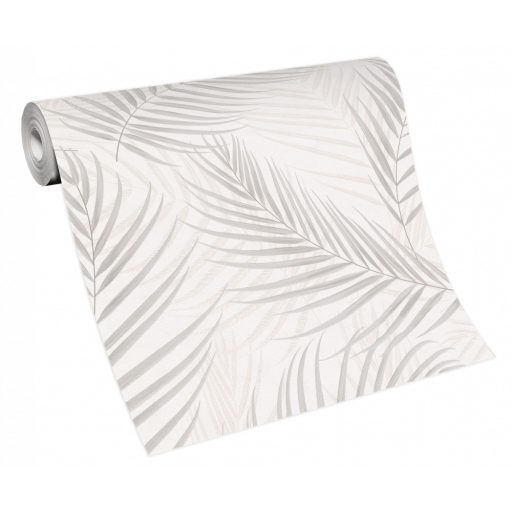 Erismann Fashion for Walls 3, 10221-37 Marbella Botanikus nagyvonalú pálmalevelek fémes kiemeléssel krém bézs szürkésbézs  tapéta