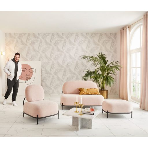 Erismann Fashion for Walls 3, 10221-37 Marbella Botanikus nagyvonalú pálmalevelek fémes kiemeléssel krém bézs szürkésbézs  tapéta