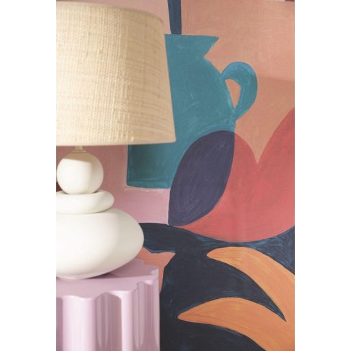 Elmerülünk a buja növényzetben - kézzel festett panoráma tájkép fekete sokszínű falpanel