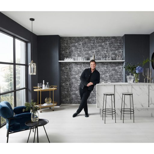 Erismann Fashion for Walls 3, 10222-15 ROCK Design természetes kőmintázat kifinomult csillogó hatás szürke ezüst antracit  tapéta