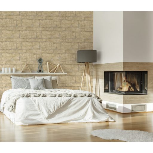 Erismann Fashion for Walls 3, 10222-20 ROCK Design természetes kőmintázat kifinomult csillogó hatás homokkő bézs szürke tapéta