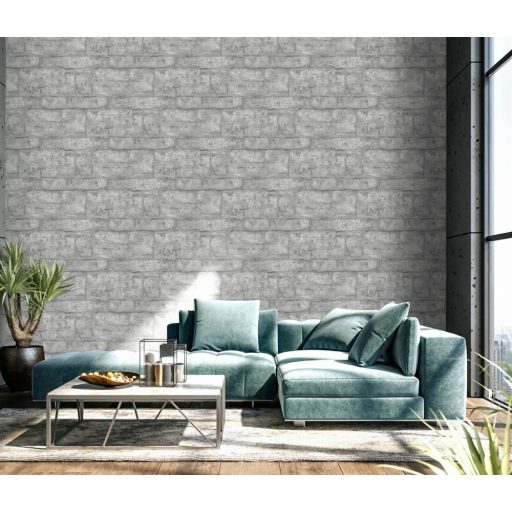 Erismann Fashion for Walls 3, 10222-31 ROCK Design természetes kőmintázat kifinomult csillogó hatás szürkésfehér szürke ezüst tapéta