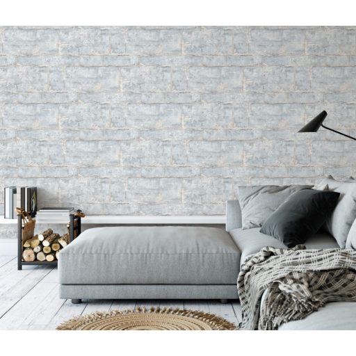 Erismann Fashion for Walls 3, 10222-43 ROCK Design természetes kőmintázat kifinomult csillogó hatás halványkék bézs szürke ezüst tapéta