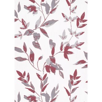   Erismann Walls we love 2/Flora 10224-22 Natur Levélmintázat fehér bordópiros szürke tapéta