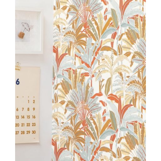 Caselio Escapade 102302685 Evasion Trópusi pálmafák fehér sárga világoskék narancs tapéta