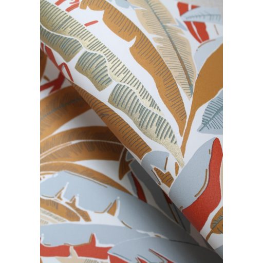 Caselio Escapade 102302685 Evasion Trópusi pálmafák fehér sárga világoskék narancs tapéta