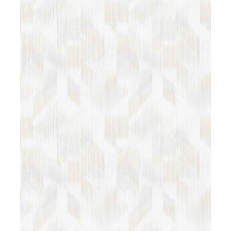 Batikolt grafikus csíkos minta fehér szürke szürkésbézs tapéta