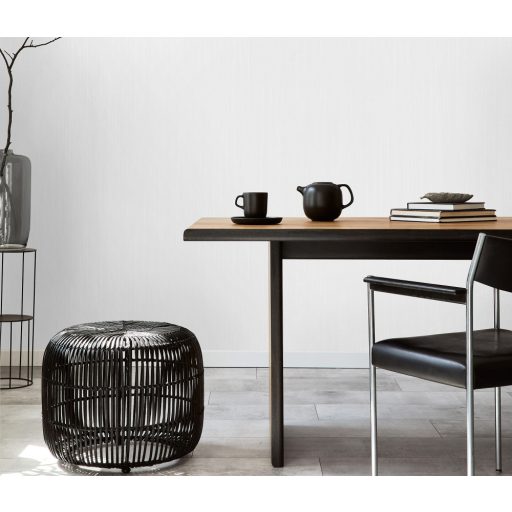 Rovátkolt (csíkos) struktúrájú egyszínű fehér tónus tapéta