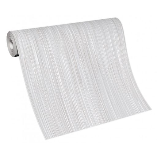 Rovátkolt (csíkos) struktúrájú egyszínű szürke tónus tapéta