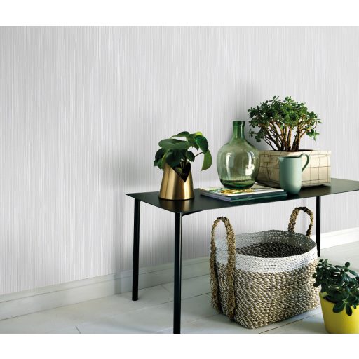 Rovátkolt (csíkos) struktúrájú egyszínű szürke tónus tapéta