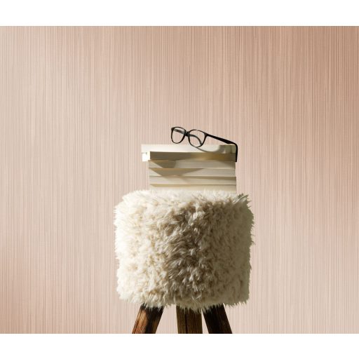 Rovátkolt (csíkos) struktúrájú egyszínű barnás antik rózsaszín tónus tapéta