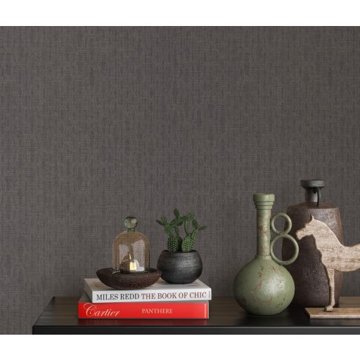 Misztikus keleti design színátmenetekkel és fémes csillogással szürke antarcit tapéta