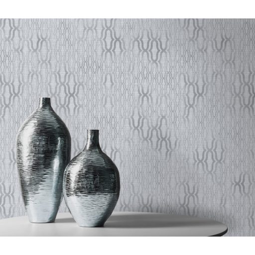 Misztikus keleti design színátmenetekkel és fémes csillogással szürke és ezüst tónusok tapéta