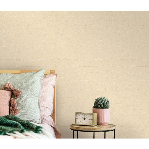 Finom fényű és struktúrájú autentikus vakolatminta bézs árnyalatok fémes hatás tapéta