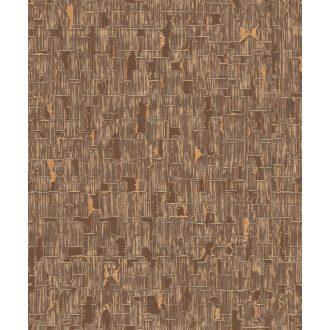   Finom fényű és struktúrájú autentikus vakolatminta barna árnyalatok fémes hatás tapéta