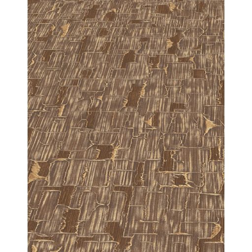 Finom fényű és struktúrájú autentikus vakolatminta barna árnyalatok fémes hatás tapéta