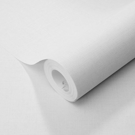 Finoman strukturált egyszínű fehér/szürkésfehér tapéta