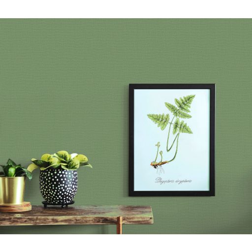 Finoman strukturált egyszínű zöld tónusú tapéta