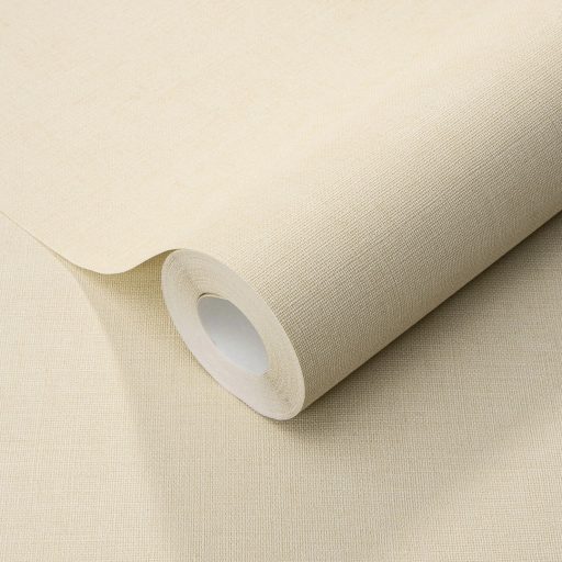 Finoman strukturált egyszínű krém/bézs tapéta