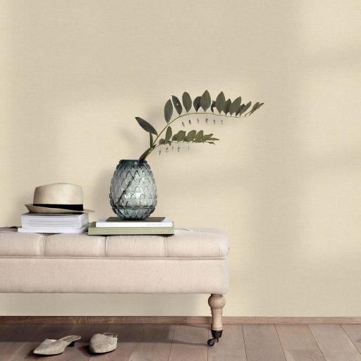 Finoman strukturált egyszínű krém/bézs tapéta