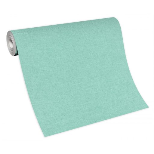 Finoman strukturált egyszínű türkiz tónusú tapéta