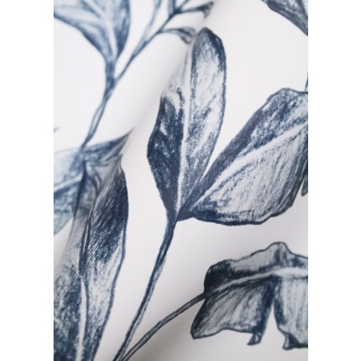 Elegáns növény (levél) design fehér éjkék tapéta