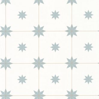   Retro stílusú dekoratív csempemotívum fehér füstkék fémes arany tapéta