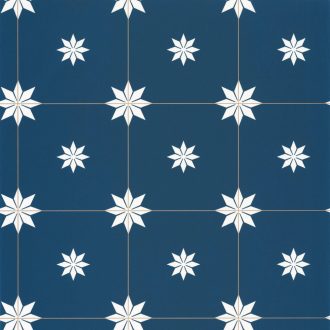   Retro stílusú dekoratív csempemotívum éjkék fehér fémes arany tapéta