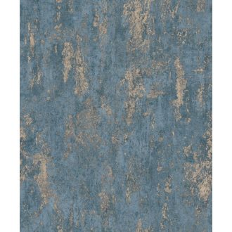   Kopott betonfal kifinomult megjelenítése elegáns fémes csillogás kék tónus tapéta