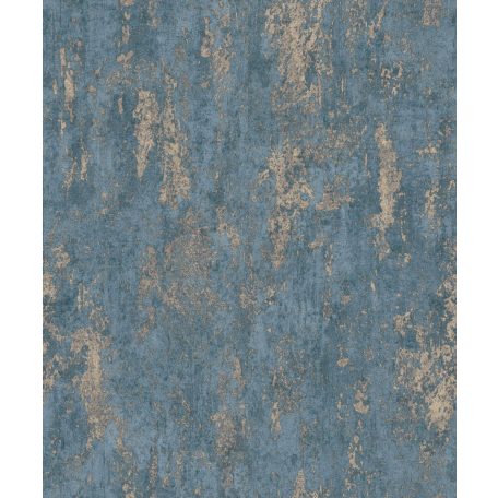 Kopott betonfal kifinomult megjelenítése elegáns fémes csillogás kék tónus tapéta