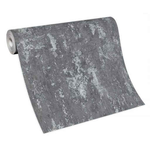 Kopott betonfal kifinomult megjelenítése elegáns fémes csillogás szürke ezüst tónus tapéta