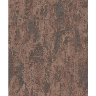   Kopott betonfal kifinomult megjelenítése elegáns fémes csillogás barna és fekete tónusok tapéta