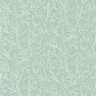   Finom korall mintázat - modern elegáns és meglepő dekor vízzöld és fehér tónus tapéta