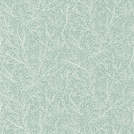 Finom korall mintázat - modern elegáns és meglepő dekor vízzöld és fehér tónus tapéta
