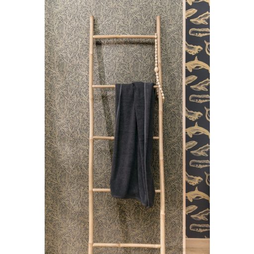 Finom korall mintázat - modern elegáns és meglepő dekor fekete és arany tónus fémes hatás tapéta