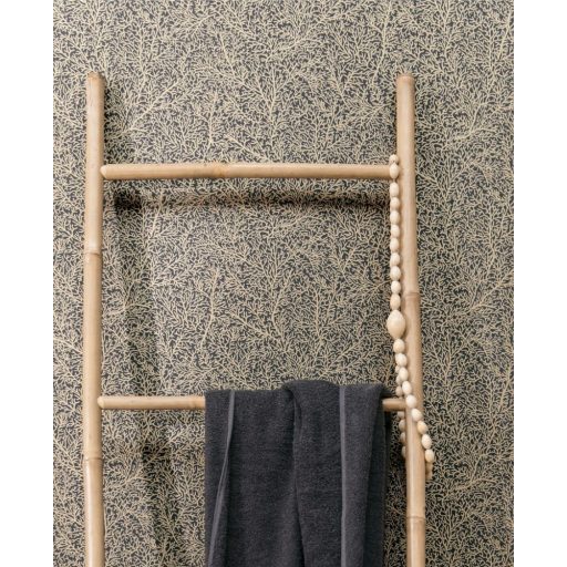 Finom korall mintázat - modern elegáns és meglepő dekor fekete és arany tónus fémes hatás tapéta