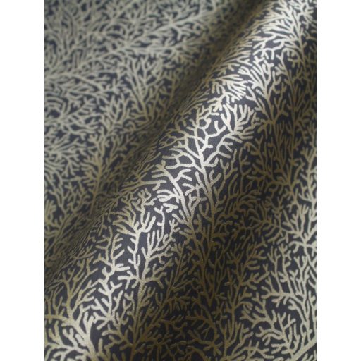 Finom korall mintázat - modern elegáns és meglepő dekor fekete és arany tónus fémes hatás tapéta