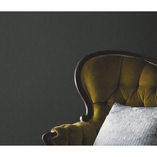 Strukturált egyszínű minta finom vonalkázással fekete tónus tapéta