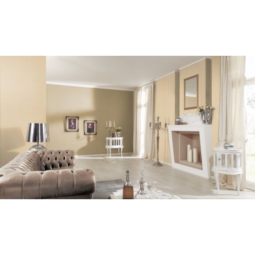 Strukturált egyszínű minta finom vonalkázással arany/bézsarany tónus tapéta