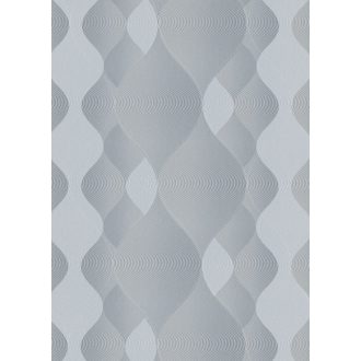   Változó méretű grafikai elemek dekoratív texturált hullámmintája szürke és ezüst tónus fémes hatás tapéta